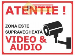 Indicatoare pentru supraveghere audio si video